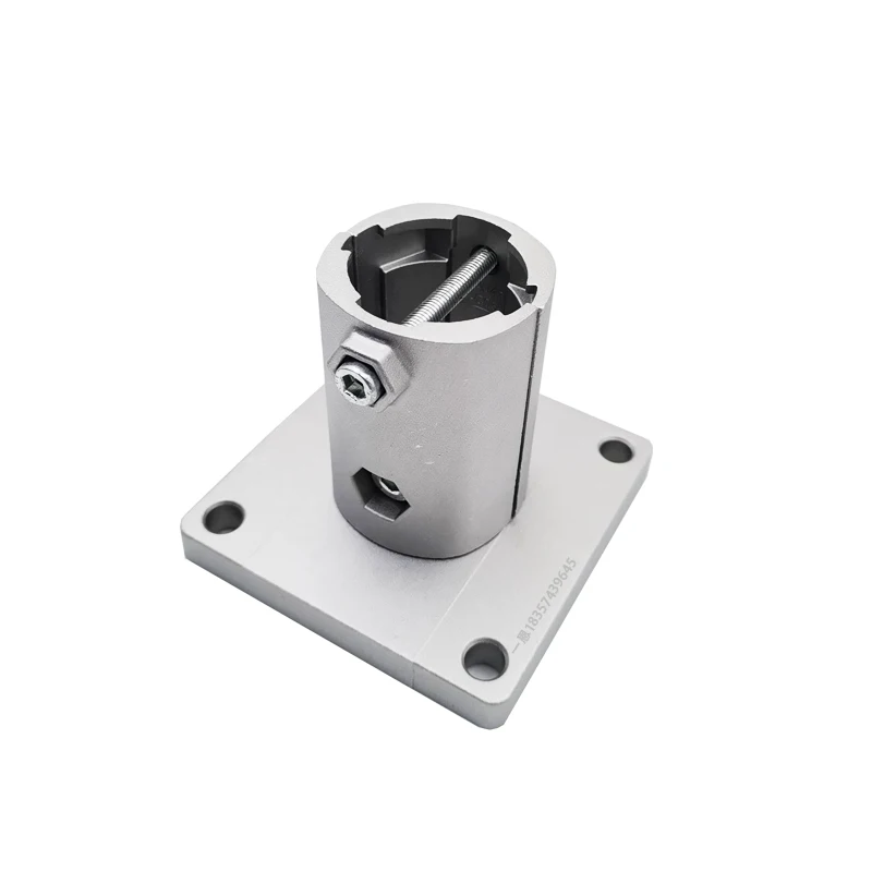 product ground fixed base 43mm third generation wire rod connector aluminum alloy lean pipe connector 1000 series aluminum pipe profile-17