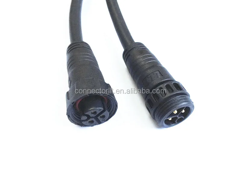 Outdoor Led Lighting Waterproof Connector Male Female 3 Pin Cable And Connectors Wire
