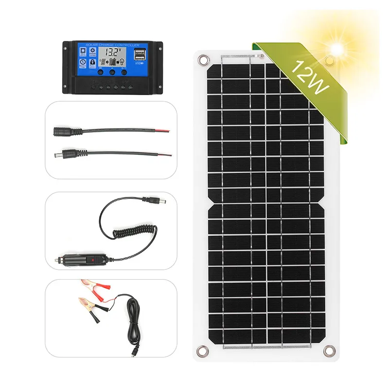 MPPT charge controller connected to 12V solar panel and LiFePO4 battery