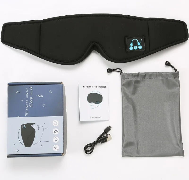 Cotton Smart Sleep Mask Sleeping Headphones Blindfold Eyemask Music
