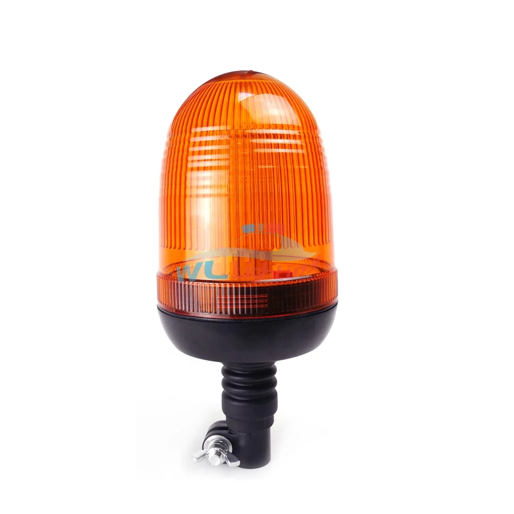 Red blue amber white led strobe rotating beacon light for forklift ambulance police FLEXIBLE PIPE MOUNT beacon