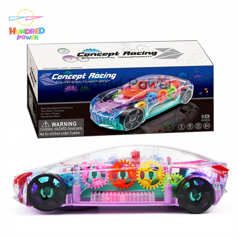 New concept racing with light and music Battery power plastic model toys car for kids