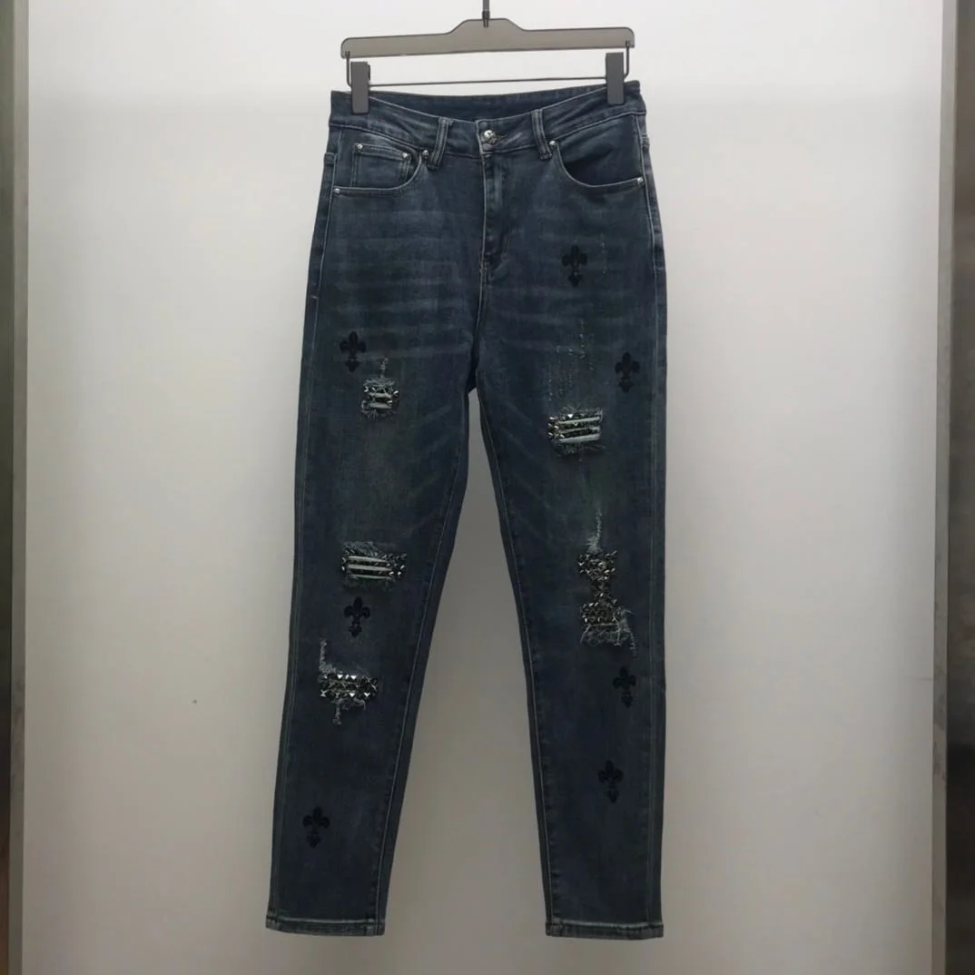 Amirys-pantalones Vaqueros Largos Elásticos Para Hombre,Jeans  Rasgados,Vintage,Transpirables,De Cromo,París,Nuevo Diseño,Gran Oferta -  Buy Vaqueros,Cromo Product on Alibaba.com