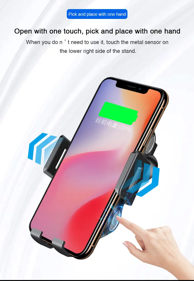 Original Quality Wireless Car Charger Holder Fast Charging Phone Holder Mount In Car  Wireless Car Charger Phone Holder