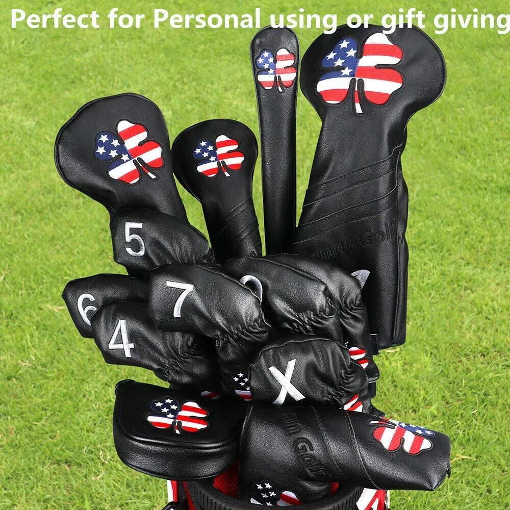 Customizable Label Golf Iron Head Cover Pu Leather Material Driver