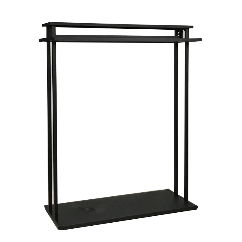 Hot Sale Custom Black Display Rack Metal Cloth Retail Wall Mounted