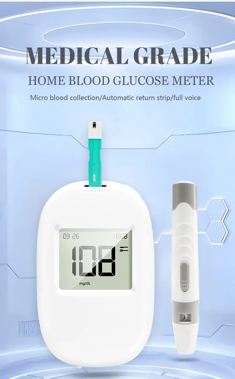 Home Blood Glucose Meter Veterinary Instrument for Measuring Blood Glucose Medical Tester with Test Paper Suit