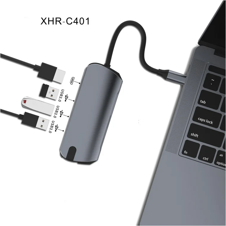 5 in 1 Type c combo USB3.0*3+PD*1+HDTV*1 adapter type C hub for macbook for huawei