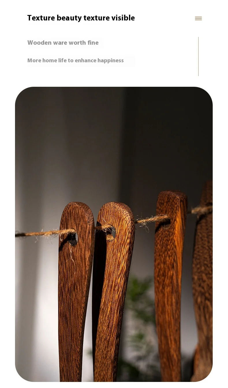 product set of no paint chicken wings wooden soup spoon frying dish spatula household non stick kitchenware-12