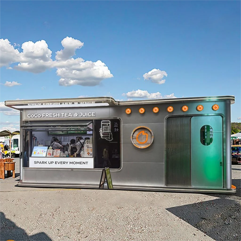 Modular Container Kiosk Modern Square Mobile Container Kiosk - Outdoor Shop House