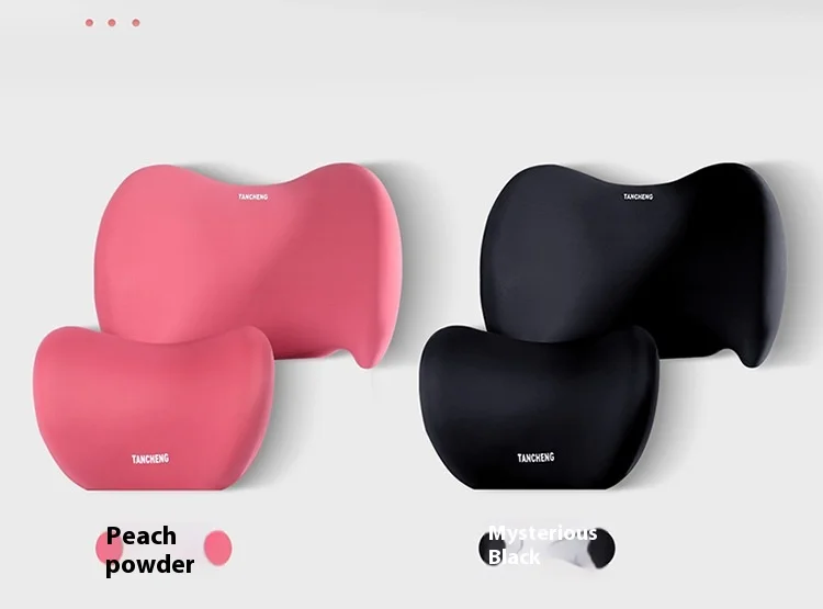 Car Headrest Neck Pillow Summer Driving Airline Grade Neck Cushion Leather Material for Car and Aviations Seat factory