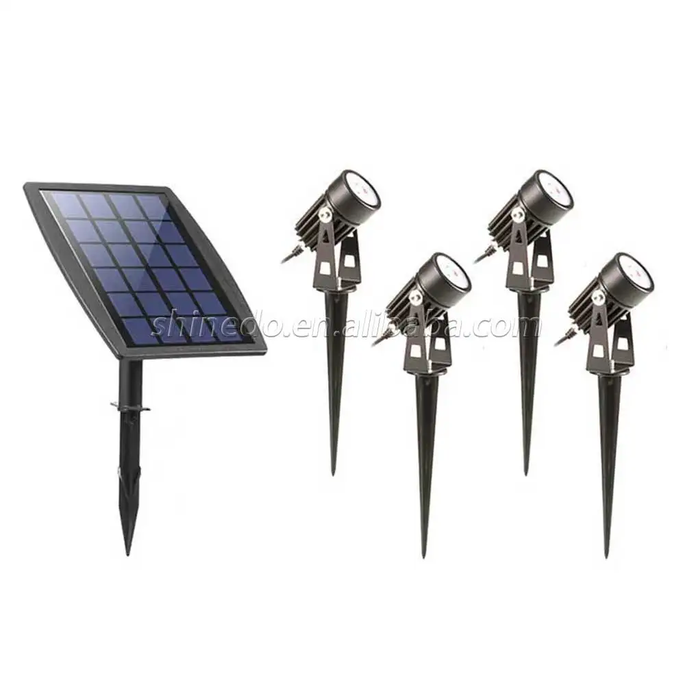 Shinedo Solar Garden Light Kits Outdoor 4 Lamp Spotlight Buy Solar