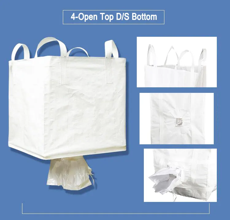 HC U Panel 1 1.5 2 Ton PP Jumbo Waterproof Bulk Wholesale Fibc Storage Sand Big Bags Jumbo Bag