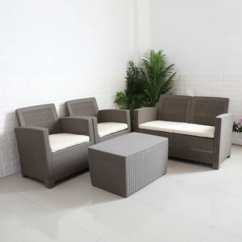 Outdoor Furniture Garden Used Rattan Design Plastic Waterproof 4pcs