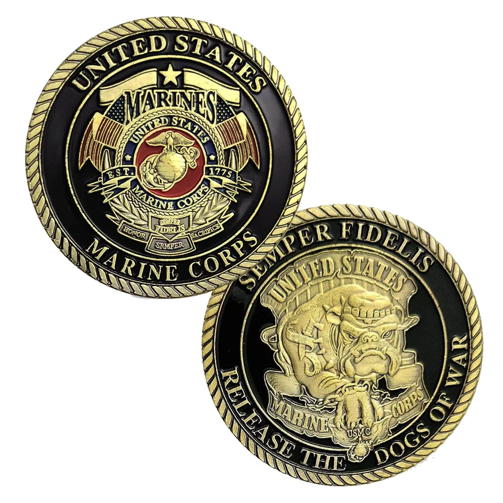 US Marine Corps Semper Fidelis dogs of war Commemorative Coin Collection