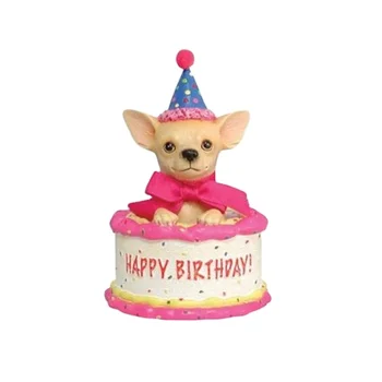 Joyeux Anniversaire Gateau Trouver Dans Chihuahua Boutique Buy Magasin De Chihuahua Artisanat En Resine Figurine En Gros Product On Alibaba Com