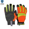 PRISAFETY safety grey anti vibration gloves safety working construction tools gloves anti vibration other gloves safety