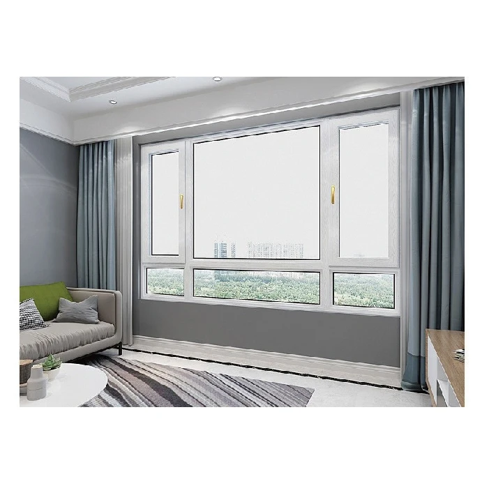 Topwindow υψηλό - Casement αργιλίου σπασιμάτων υλικού εμπορικών σημάτων ποιοτικού το ξύλινο χρώματος γερμανικό θερμικό διπλάσιο πορτών παραθύρων βερνίκωσε τα παράθυρα