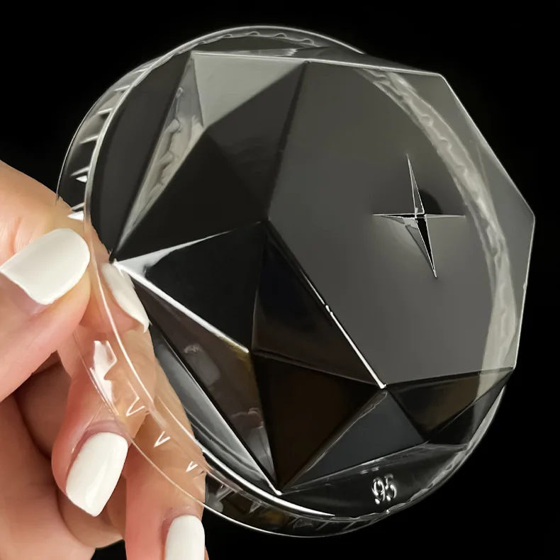 Disposable Pet Plastic Cups With Diamond Cup Lid Buy Plastic Cups