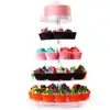 Acrylic 5 Tiers Cupcake Stand Wedding Party Perspex Cupcake Display Tower For Home