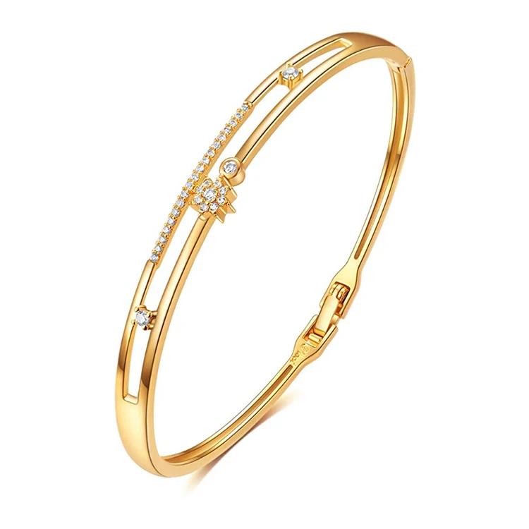 18K Gold Plated Bangles Bracelets For Women