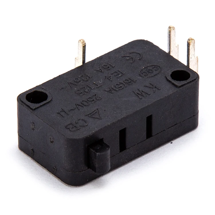 Kw7 Black Micro Lever Switch 16(5)a 250vac 1e4 T125 16a 125vac 3 Pins ...