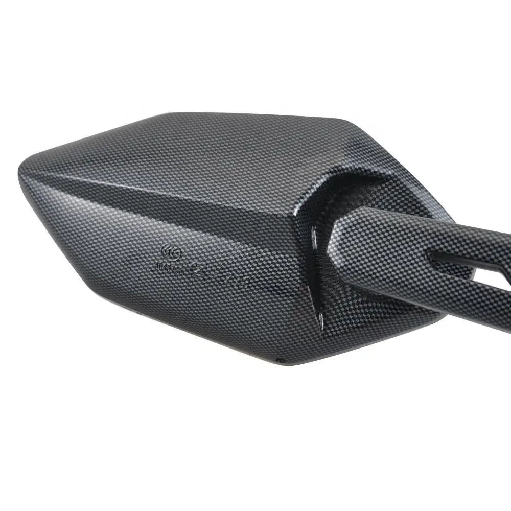 1Pair 10mm Universal Carbon Fiber Design Motorcycle Rearview Mirrors For Chopper