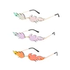 2019 Fashion Rimless Colourful Women Ladies Sun Glasses Flame Sunglasses