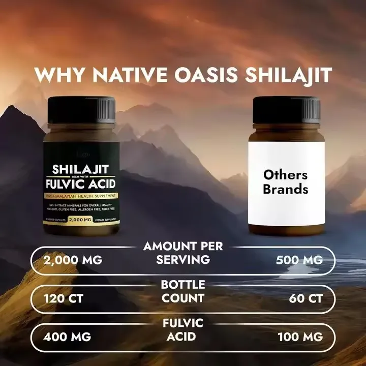 Private Label free sample shilajit herbal supplement shilajit capsules resin pure himalayan natural shilajit supplier