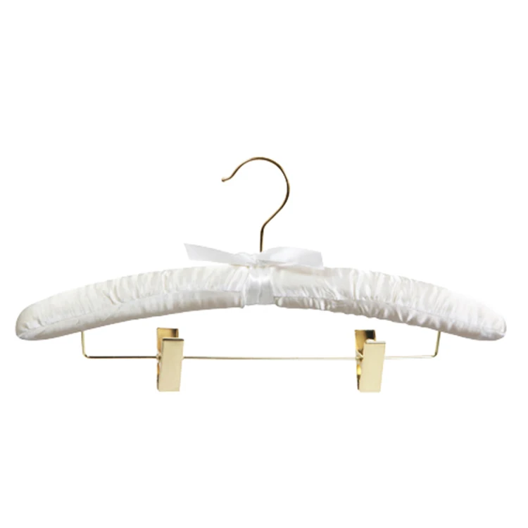 Foam Clothes Hanger Covers Satin Padded Coat Hangers Silk Cloth Hanger