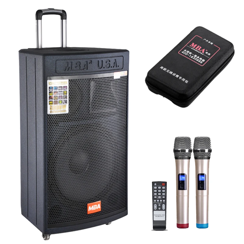 Mba Big Power Portable Karaoke Speaker 18 Inch High Quality Super Pro