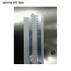 Splicing tapes are used to make a manufacturing process continual joining the end of a web of material to the beginning