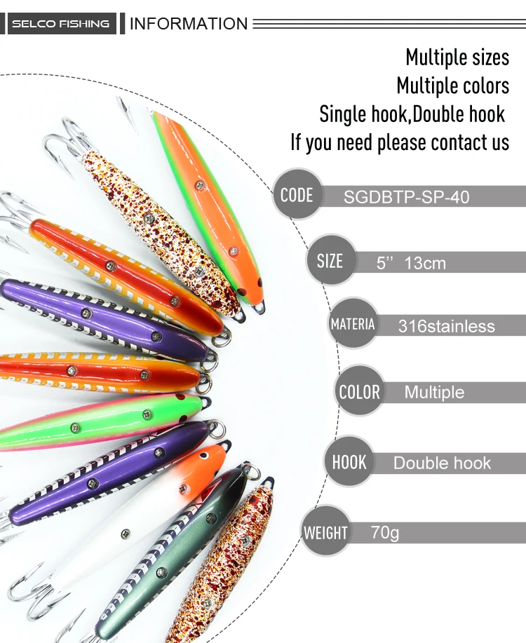 5inch 13cm Salmon Trolling Drone Spoon Metal Stainless Steel Fishing