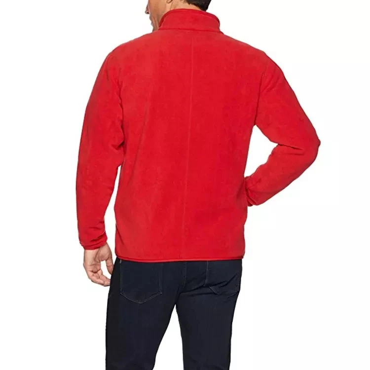 Bulk Wholesale New Model Men Red Polar Fleece Polyester Winter Jacket