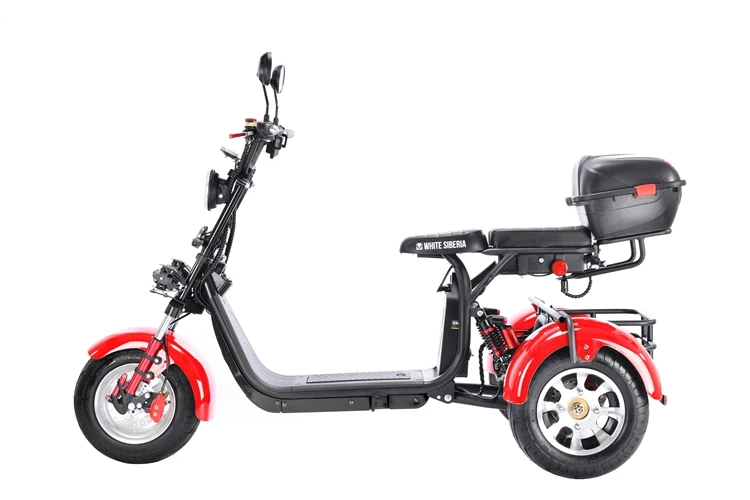 Russian warehouse white seberia citycoco 2000w 3000w 3 wheel electric scooter trike tricycle chopper electric motorcycle