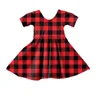 Dropshipping Custom Design Latest Children Dress Kids Frocks Designs Checked Plaid Style Wholesale Boutique Clothes