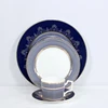 Hand painted dinnerware dinner plate porcelain kitchen ware dinnerware blue fine bone china porcelain dinnerware