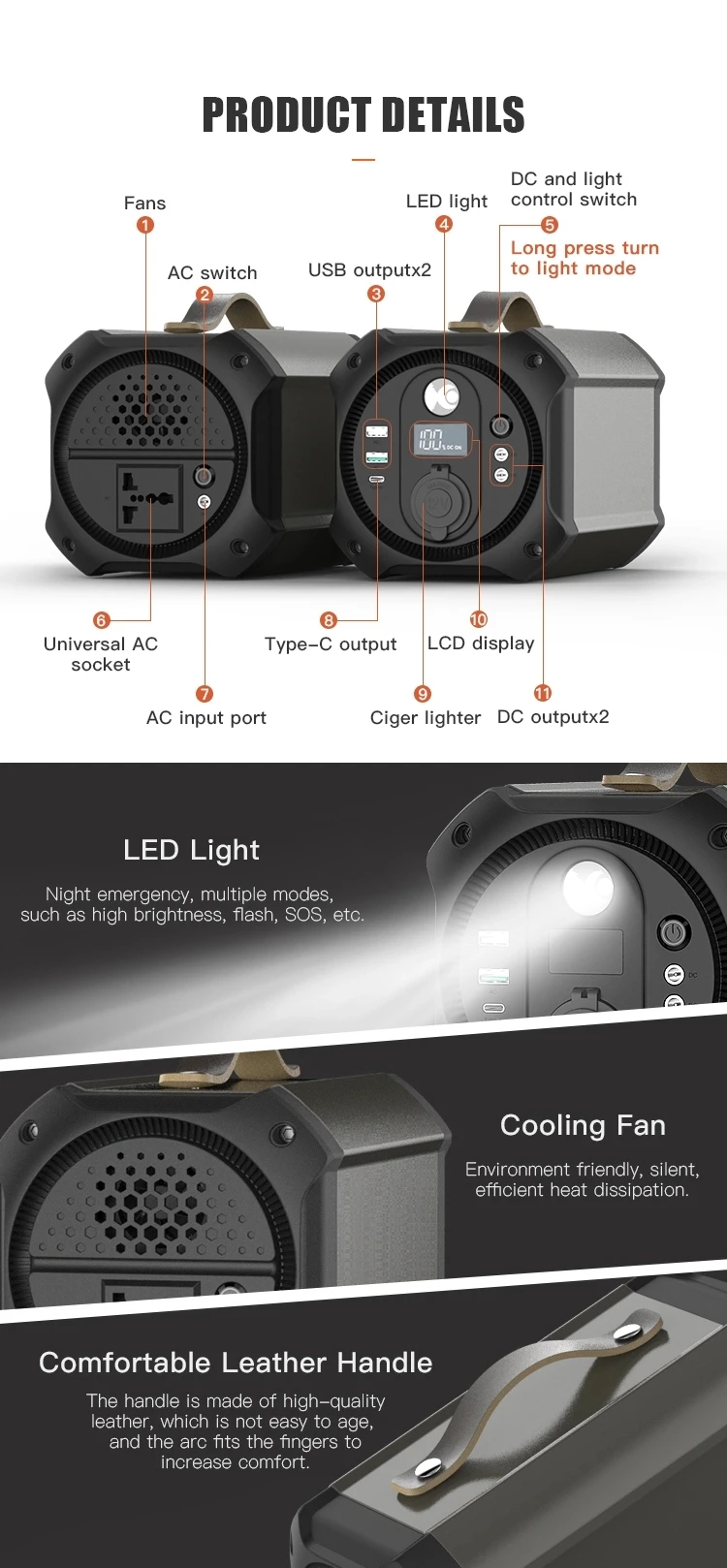300W Portable Power Station For Outdoor Camping Power Station Solar Powered Electrical Stations Portable Laptop Power Station - ANKUX.COM