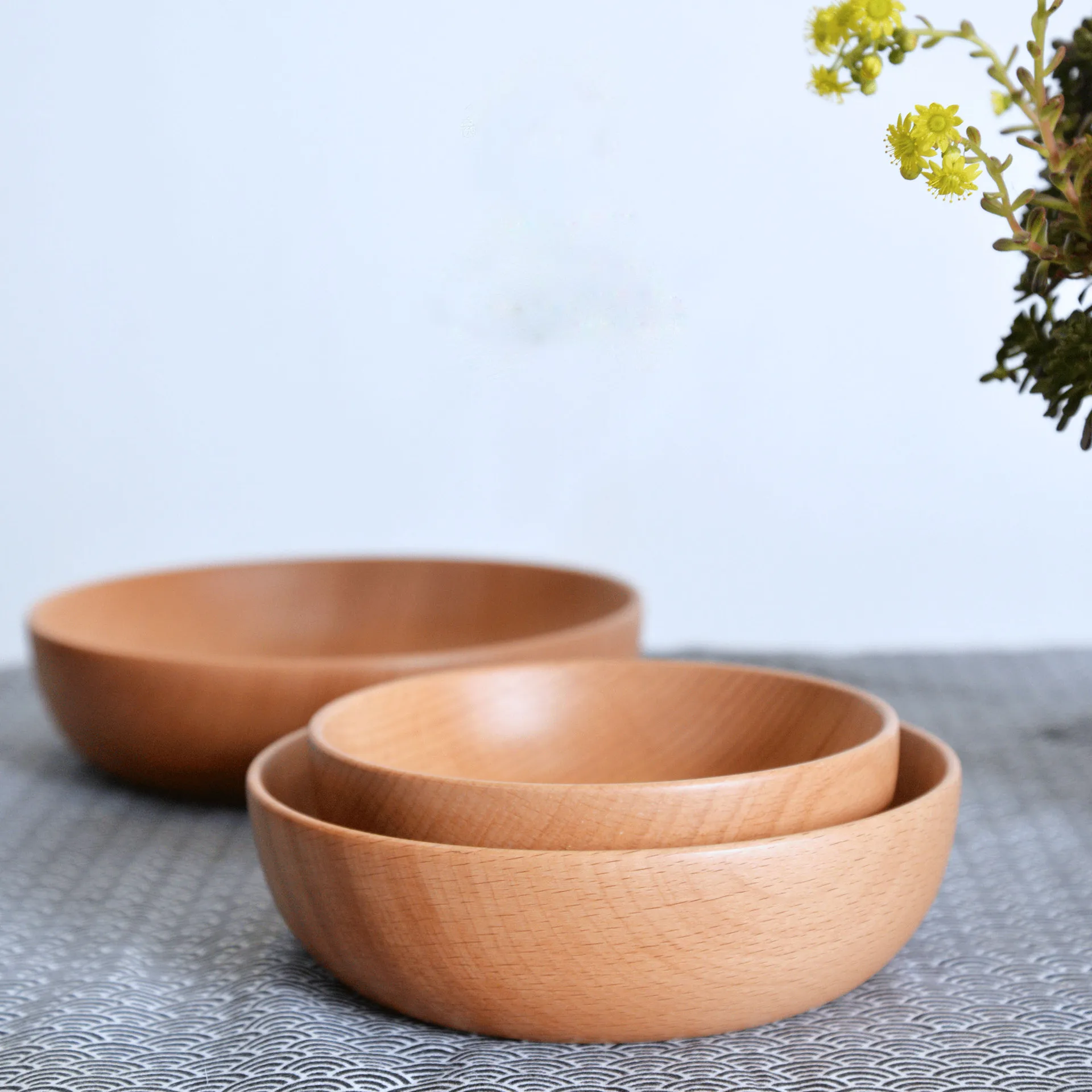 Classic Natual Wood Round Salad Bowl Kitchen Handmade Children Fruit Rice #Buy Classic Natual Wood Round Salad Bowl Kitchen Handmade Children Fruit Rice #Buy