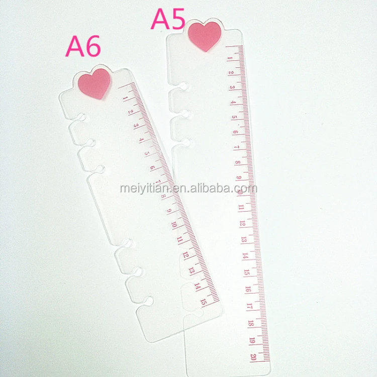 cute a5 a6 transparent pp ruler