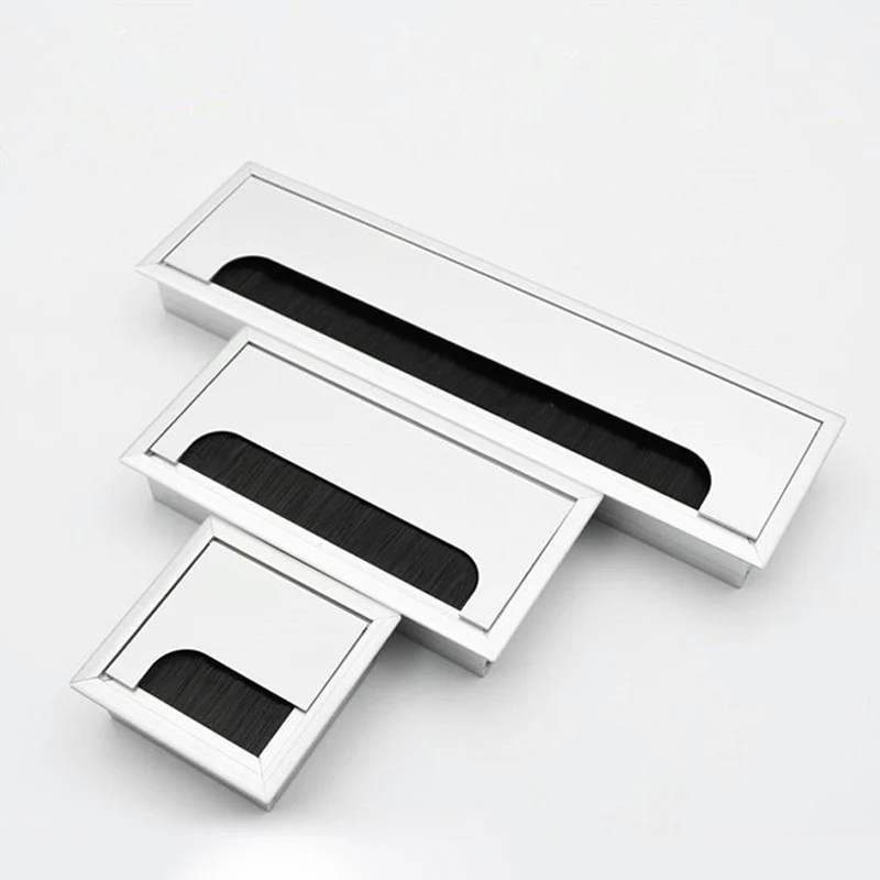 Office Desk Wire Box Rectangular Hairbrush Cable Desk Grommet For Desk