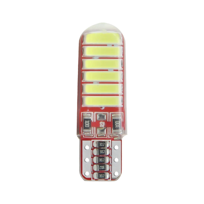 Silicone lights led autos T10 led automotive bulbs Canbus w5w 194 501 interior width lamp side light for car vehicles bulb