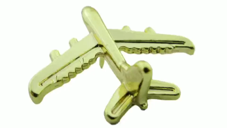 Lapel Pin Manufacturers China 3d Gold Plane Pin Badge Custom Metal