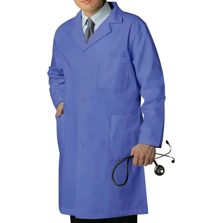 100 Cotton Blue Hospital Uniform Chemical Resistant Lab Coats Buy Lab Coats Wholesale For