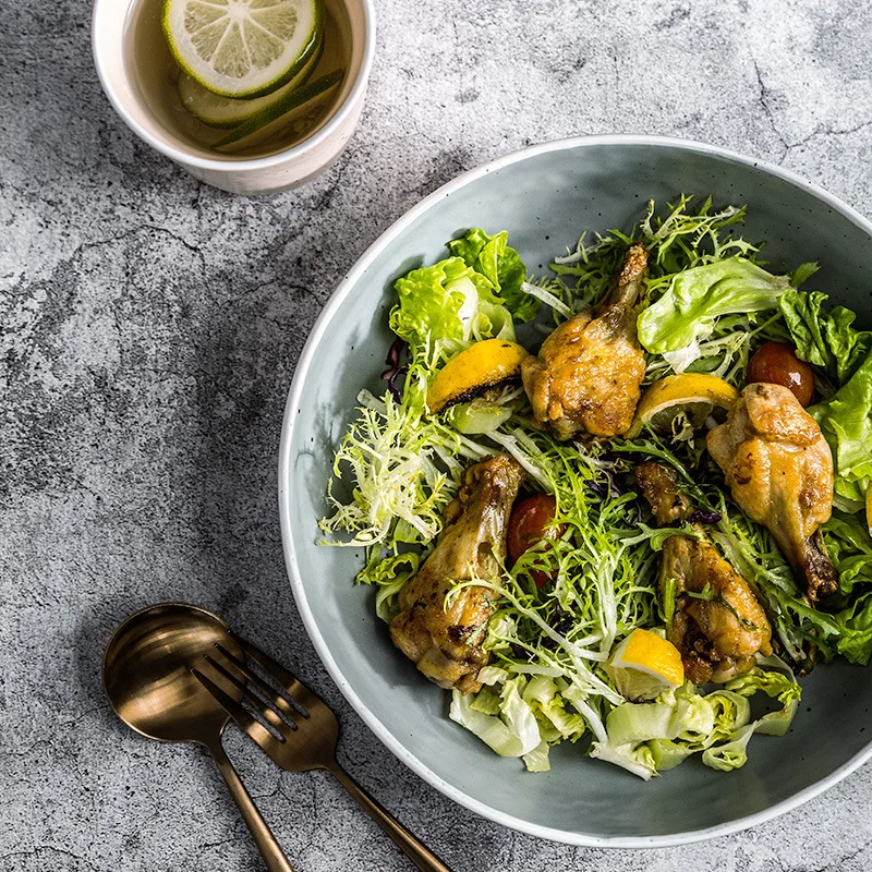 Retro handmade ceramic dessert plate wedding gift porcelain tableware home decor cake plate