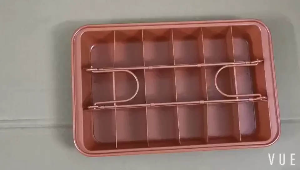 12 Inch Non Stick Brownie Pan Heavy Duty Divided