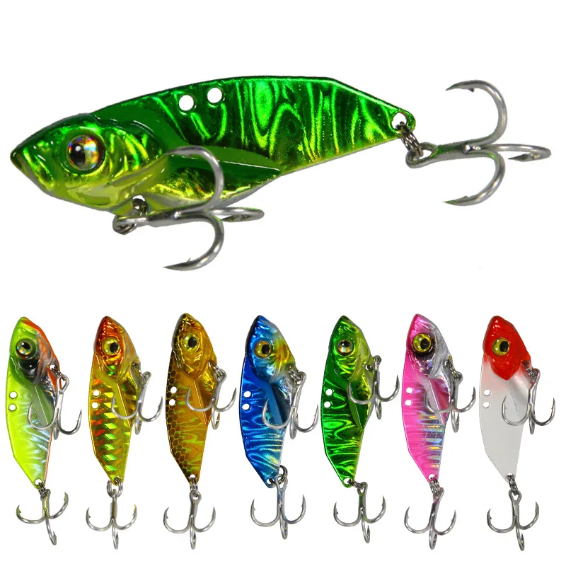 Details about   OUTKIT Metal Mini VIB With Spoon Bait Sinking Spinner Vibration Crankbait Pin 
