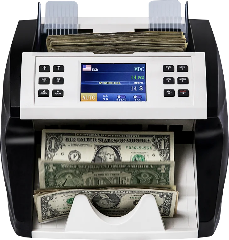 Portable Bank Vacuum Mixed Denomination Money Counter Cash Counting
