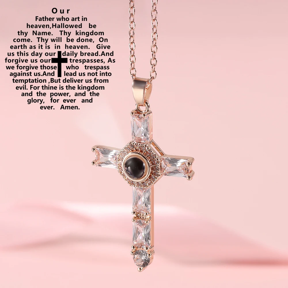 Cross Crystal Pendants Necklaces 