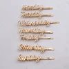 European Style English Letters Words Monday to Sunday Simple Hair Side Clip Hairpin Women Girl Hair Accessories
